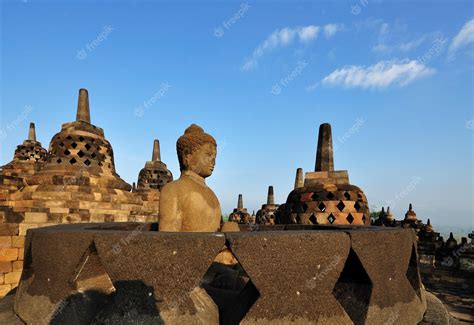 Premium Photo | Borobudur Temple Stupas