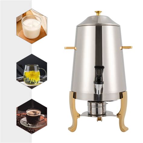Hot Beverage Dispenser Coffee Chafer Stainless Steel Hot Drink Tea Dispenser L Ebay