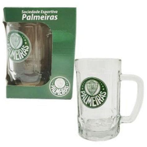 Caneca De Chopp Palmeiras Porco Vidro 355ml Globimport Black Friday