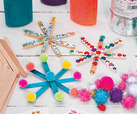 Craft Stick Snowflakes - Colorations®