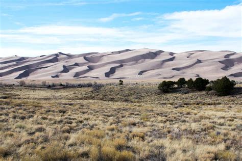 Grandes Dunas De Areia Colorado Paisagem Ocidental Do Deserto Foto De