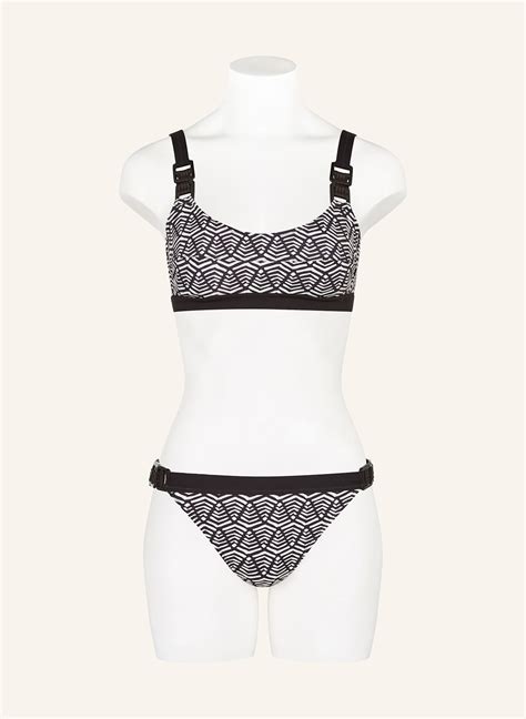 Lidea Basic Bikini Hose DASHED PULSE In Weiss Schwarz