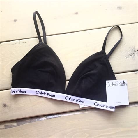 Calvin Klein Intimates Sleepwear Black Calvin Klein Lingerie Set Logo Bra Thong Poshmark