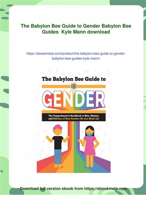 Summary The Babylon Bee Guide to Gender Babylon Bee Guides Kyle Mann