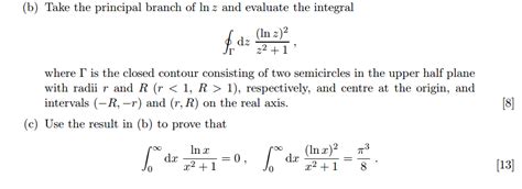 Complex Analysis Contour Integration Of Frac Ln Z2 Z21