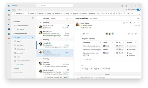 microsoft outlook  windows    major redesign  features