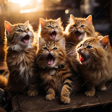 premium ai image  professional photograph   cats playing