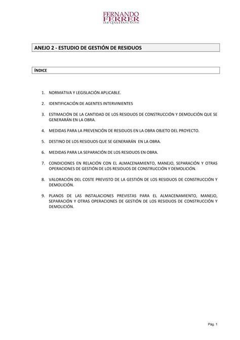 PDF ANEJO 2 ESTUDIO DE GESTIÓN DE RESIDUOS DOKUMEN TIPS