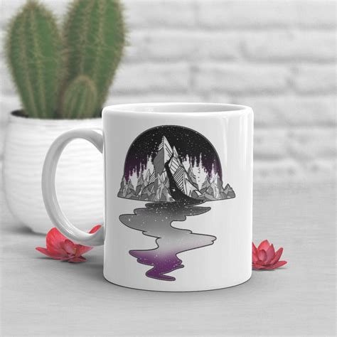 Asexual Pride Coffee Mug Ace Pride Gift Lgbt Mug Gift For Her Him Them River Mountain Gay