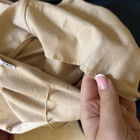 Zara Nude Dress Size L Brand New With Tags Depop