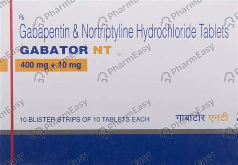 Gabator Nt Strip Of Tablets Uses Side Effects Price Dosage