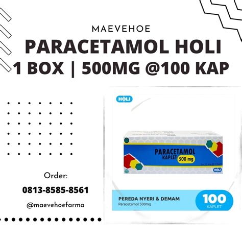 Jual PARACETAMOL HOLI 500MG 1 BOX 10 STRIP 10 TAB Shopee Indonesia