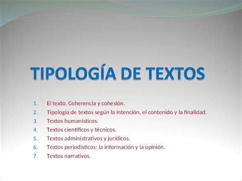 Ppt El Texto Coherencia Y Cohesi N Tipolog A De Textos Seg N