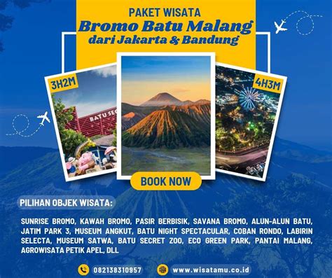 Paket Wisata Bromo Batu Malang Dari Jakarta Bandung Wisatamu Tour