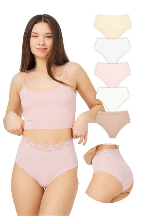 Cottonhill Basic Yüksek Bel Lazer Kesim Bikini Külot li Paket Fiyatı Yorumları Trendyol