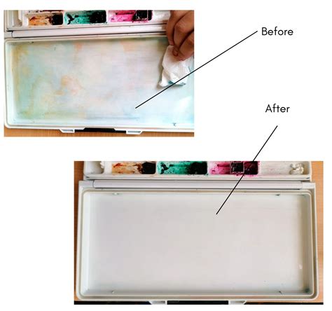 how to clean watercolor palette