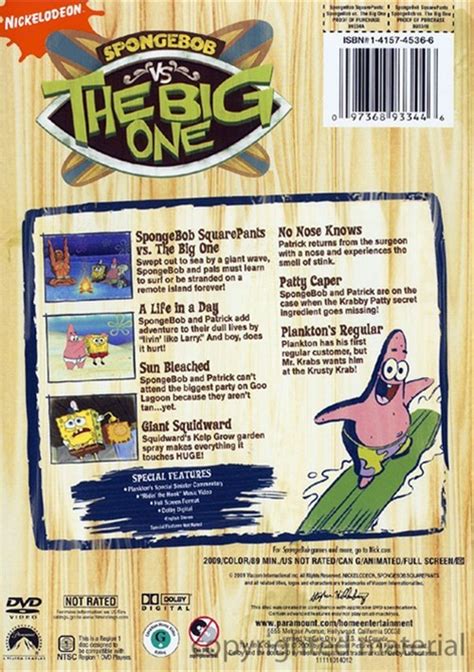 Spongebob Squarepants Spongebob Vs The Big One Dvd 2009 Dvd Empire