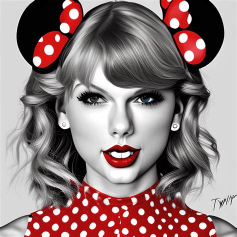 Taylor Swift As Minnie Mouse · Creative Fabrica