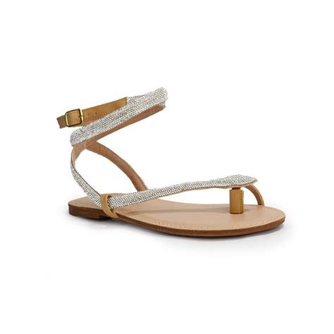 Sand Lia Rasteira Vestige Nude Tira Serpente Cristais