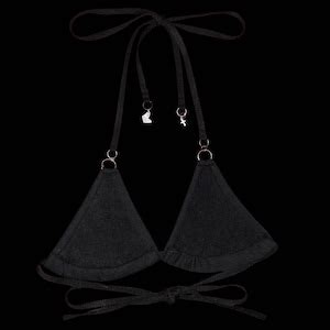 S𝔱𝔞𝔯 Black Bikini Top With Silver Metallic Reflective Stars Etsy