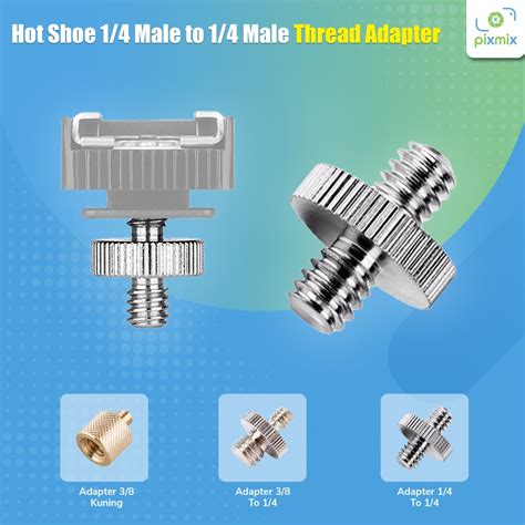 Hot Shoe Male To Male Thread Adapter Pixmix Store