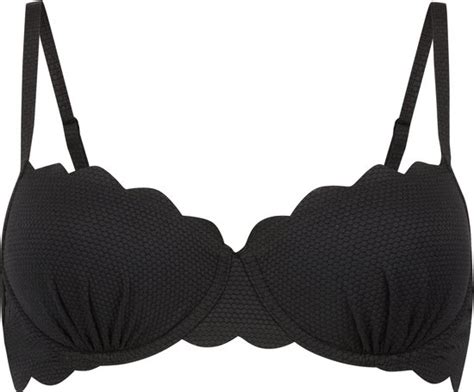 Hunkemöller Scallop Padded Underwired Bikini Top Zwart A80 bol