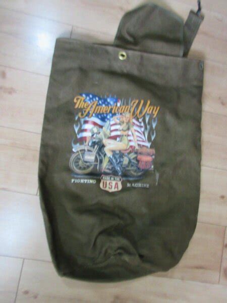 American Way Pin Up Seesack Canvas Duffle Bag Babe Fighting Machine U