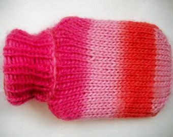 Hot Water Bottle And Hand Knitted Cozy Hottie Cover Medium