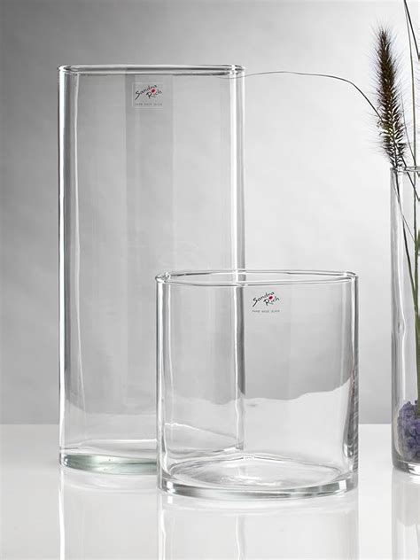 Amazon De Glasvase Cyli Glas Vase Tischvase Blumenvase Zylinder Cm