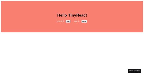 TinyReact UseState Codesandbox