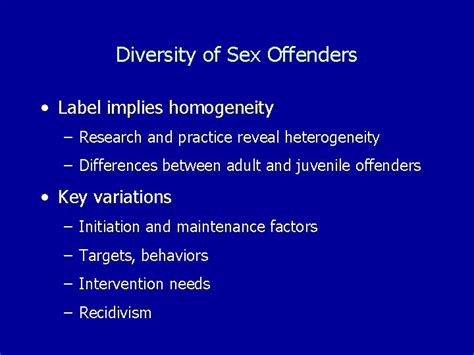 A Brief Overview Of Sex Offender Management Dr