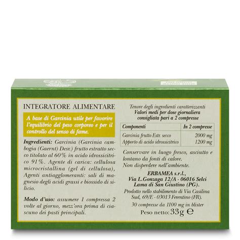 Food Supplement Garcinia Forte 30 Compresse