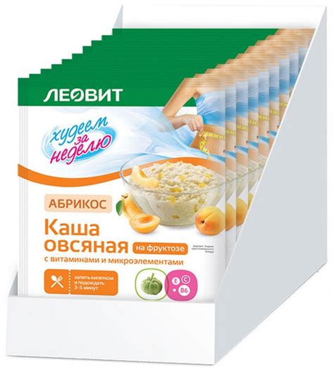 Купить Леовит Худеем за неделю Каша овсяная Абрикос с витаминами и ...