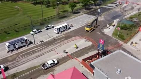 Extended Drone Footage Of Calgary Water Main Break