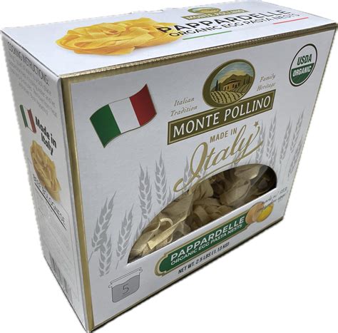 Amazon Monte Pollino Organc Pappardelle Egg Pasta Lbs