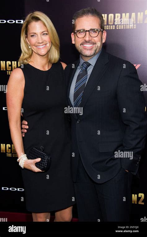 Steve Carell and Nancy Walls attend the Anchorman 2: The Legend