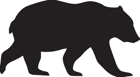 grizzly bear walking silhouette 46902381 Vector Art at Vecteezy