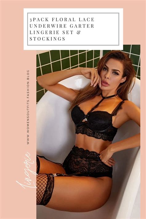 Floral Lace Underwire Garter Lingerie Set Artofit