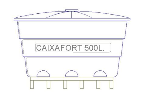 Caixa D Agua 500Litros Bloco AutoCADBloco AutoCAD