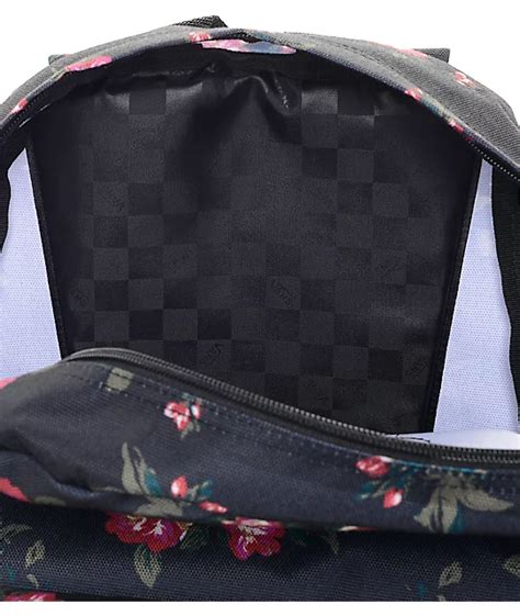 Vans Realm Black Floral Backpack Zumiez