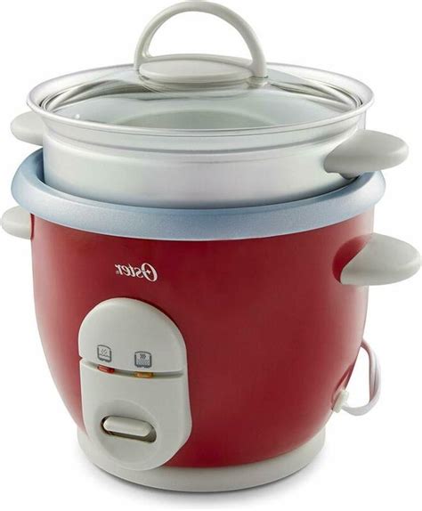 Oster 6 Cup Rice Cooker With Steamer Red