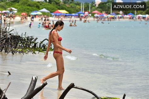 Alessandra Ambrosio In A Bikini On The Beach In Her Native Florianopolis Brazil Aznude