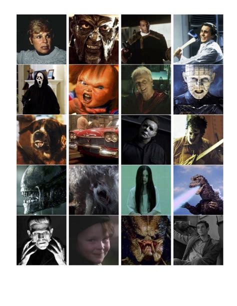 Horror Movie Villains by Vowels Quiz - By Pappycole