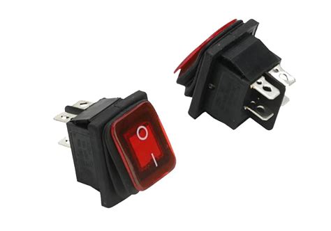 KCD2 201 Su Geçirmez Siyah ON-OFF Anahtar 4 Pin - Hobi Mekatronik