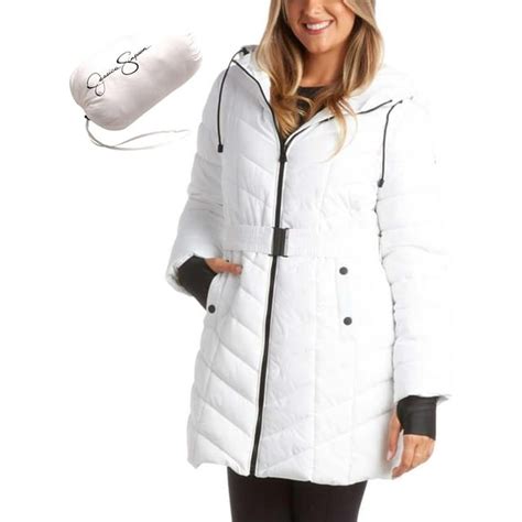 Jessica Simpson Womens Winter Coat Long Length Packable Quilted Puffer Jacket S 3xl