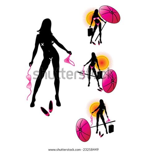 Sexy Females Bikini Vector Set Stock Vector Royalty Free 23258449 Shutterstock