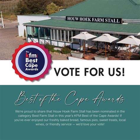 🎉 We’ve been nominated for Best... - Houw Hoek Farm Stall | Facebook