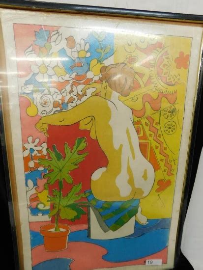 Serigraph Joe Durrett Nouveau Nude X Print Has