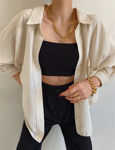 Nude Tek Cepli Stylish Gömlek