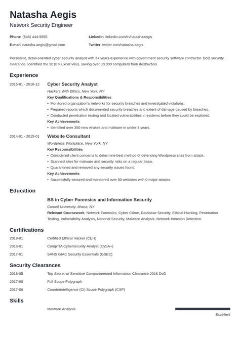 Cyber Security Resume Examples Template For 2024 Artofit